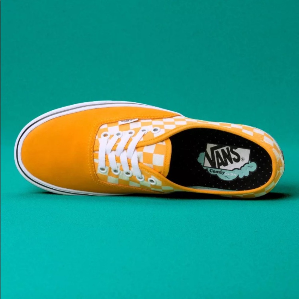 Vans confycush authentic yellow sneaker shoes chec - Picture 2 of 3